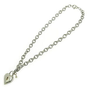 TIFFANY Co Silver Gold Heart Lock Key Necklace